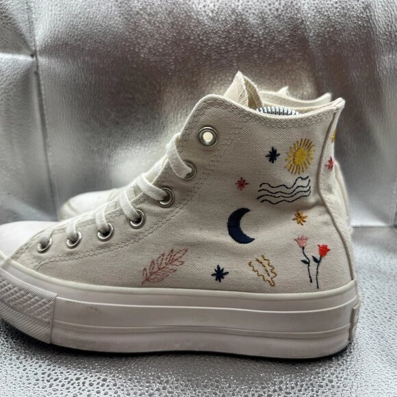 Size‎ 7.5 Converse Chuck Star It's Okay To Wander Womens Platform Shoes 571086C - Picture 2 of 9